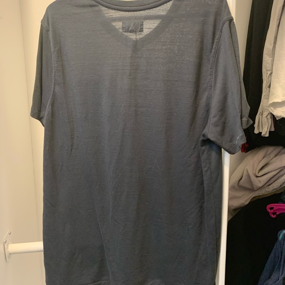 DISTILLERY mens LG grey short sleeve vneck. Used but loved. - Picture 3 of 3